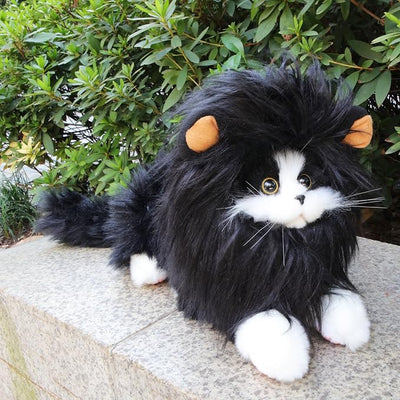 Lion Mane Wig for Cat Costume Pet Adjustable Washable Comfortable Fancy Lion Hair Cat Clothes Dress for Halloween Christmas Easter Festival Party Activity (Large, Black)