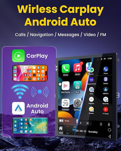 Upgrade Car Stereo for Chevrolet Chevy Cruze 2009-2015: Wireless Carplay Andriod Auto HD IPS Touchscreen Head Unit Radio Backup Camera GPS SWC 5G WiFi FM