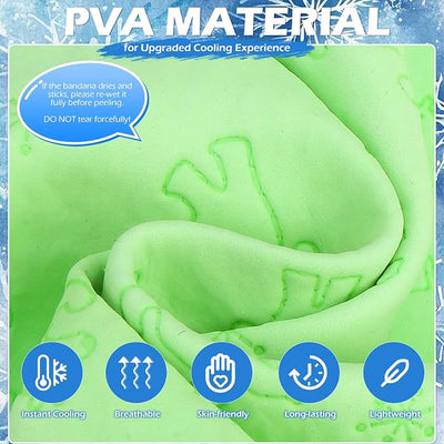 EXPAWLORER Dog Cooling Bandana - 2 Pack Instant Cooling Dog Bandanas, Chill Out Pet Cool Scarf Summer Essentials Ice Neck Cooler Wrap, Prevent Sunstroke for Small Medium Large Dogs, Purple Green L