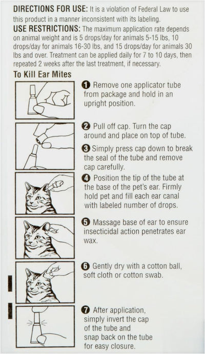 Hartz Ear Mite Treatment for Cats-3 Pack Package May Vary
