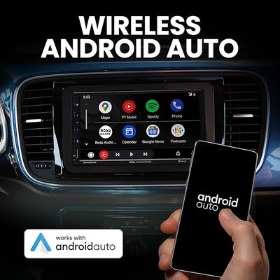 BOSS Audio Systems Elite BE920WCPA Car Stereo - 7" Display, Wireless Apple CarPlay & Android Auto Head Unit, Double DIN Touch Screen Car Stereo, Bluetooth, AM/FM Radio, USB, No CD/DVD Player