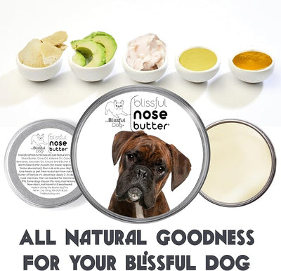 The Blissful Dog Brindle Boxer Nose Butter, Versatile Dog Nose Balm for Dry Nose, Handcrafted Nose Moisturizer, Easy-to-Apply Dog Essentials, Unscented, 2 oz.
