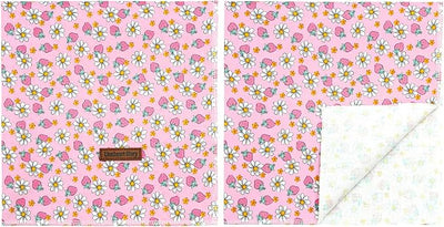 Lionheart Glory Strawberries Print Dog Bandana - Pink Summer Dog Scarf, Soft Washable Square Bandanas for Small Dogs