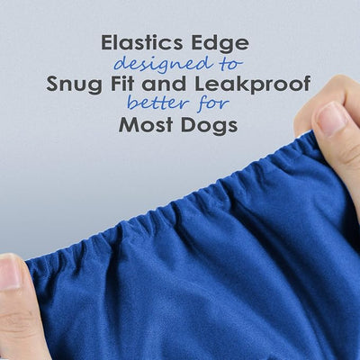 wegreeco Washable Dog Diapers - Washable Male Dog Belly Wrap - Pack of 3 - (Black,Blue,Olive,X-Small)