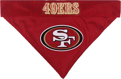 Pets First NFL SAN Francisco 49ERS Reversible Bandana Size XX-Large for Dogs & Cats. 2 Sided Sports Bandana, Premium Embroidery Team Logo, Many NFL Teams Available