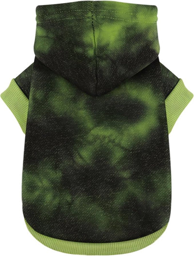 Vibrant Dog Hoodie with Convenient Leash Hole – Stylish and Cozy Sweatshirt for Small, Medium, and Large Dogs, Perfect for Walks, Casual Outings, and Everyday Comfort.Green XS