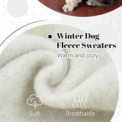 FUAMEY Winter Dog Fleece Sweaters: Warm Pet Sweatshirts with Pocket, Soft Christmas Outfit Puppy Vest - Grey XXS