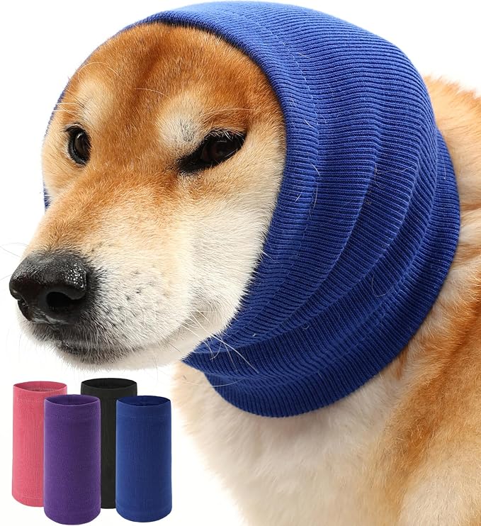 Dog Calming Hoodie Ear Muffs Noise Protection, Dog Hoodie Hematoma Ear Wrap, Ear Covers for Bath, Thunderstorms