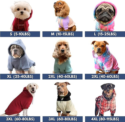Spark Paws Dog Hoodie – Premium Dog Sweater for Small, Medium, and Large Dogs | Warm Outfits for French Bulldogs, Pitbull, Puppy, Winter Jacket Alternative - Snow Cone - L