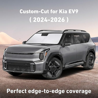EcoNour Windshield Sunshade Compatible for Kia EV9 2024 2025 2026, Sun Visor for Front Windshield & Window Sun Shade Cover, UV Heat Blocker & Protector, Car Accessories