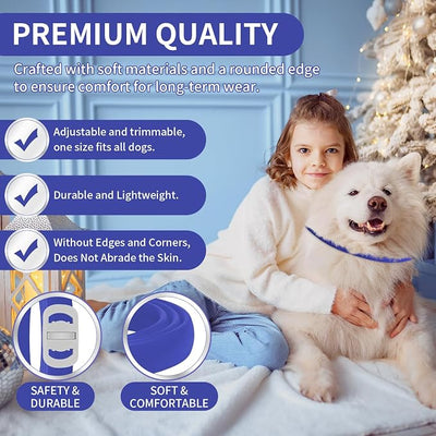 YOTANGO 4 Pack Flea Collar for Dogs, Dog Flea Collar Waterproof, 32 Months Prevention, Dog Fleas and Tick Treatment, Adjustable Fleas and Tick Protection for Dogs Puppy(Blue & Pink)