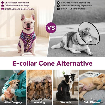 cyeollo Dog Surgery Recovery Suit, Surgical Onesie for Female & Male Dogs