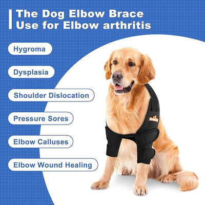 NeoAlly Breathable Dog Elbow Brace Protector for Canine Elbow and Shoulder Support Elbow Hygroma, Dysplasia, Osteoarthritis, Elbow Calluses, Pressure Sores and Shoulder Dislocation (Right X-Large)