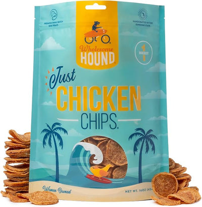 Chicken Chips – Single Ingredient Dog Treats, All Natural & Healthy Training Snacks for Small, Medium & Large Breeds, Puppies – High Protein, Made in US 16oz