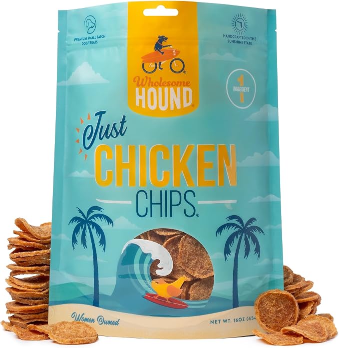 Chicken Chips – Single Ingredient Dog Treats, All Natural & Healthy Training Snacks for Small, Medium & Large Breeds, Puppies – High Protein, Made in US 16oz