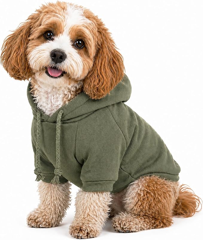 Pet Life ® Premium Ultra-Soft Year-Round Machine Washable American Classic Breathable Cotton Hooded Dog Sweater Pet Hoodie