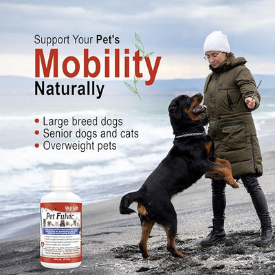 Vital Earth Minerals Pet Fulvic - Dog Allergy Relief, Joint Support Supplement 16 oz (Pack of 2)