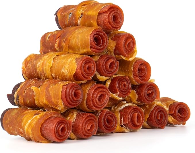 MON2SUN Rawhide-Free Triple Flavor Chicken, Duck & Beef Rolls Dog Treats - Made with Real Meat, 3 Inch Easily Digestible Healthy Snacks for Small Dogs, 21.16 oz