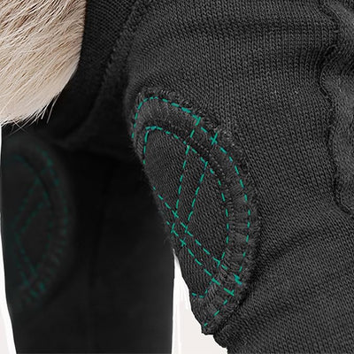 Suitical Recovery Double Sleeve for Dogs - Front Leg Protection for Post-Surgery, Skin Issues, Hot Spots - Adjustable Double Dog Leg Sleeve to Prevent Licking - XL Black - Chest 31.5-40.9 in