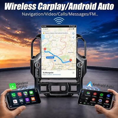 AuCar 836MAX 17.2 Inch Touchscreen with LED knobs Android 14 Car Radio for GMC Sierra Chevrolet Silverado 2019-2025 Head Unit GPS Navigation Wireless Carplay Android Auto 128GB US 1 Yr Service