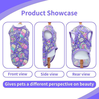 8PCS/Pack Dog Shirts Pink for XXXL Dog Girl Female Sleeveless Clothes T Shirts Tank Top Tee Vest