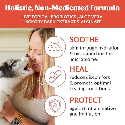 SKOUT'S HONOR Probiotic Hot Spot Hydrogel - Natural Hot Spot Treatment, Soothes and Heals Wounds, Burns, and Irritated Skin, Safe for All Skin Types, 4oz, 2-Pack