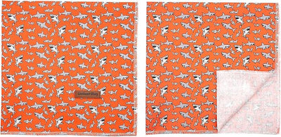 Lionheart Glory Bandana Kerchief - Washable Soft Scarf, Shark Square Adjustable for Girl or Boy, Small Dogs and Cats - 1 Pack