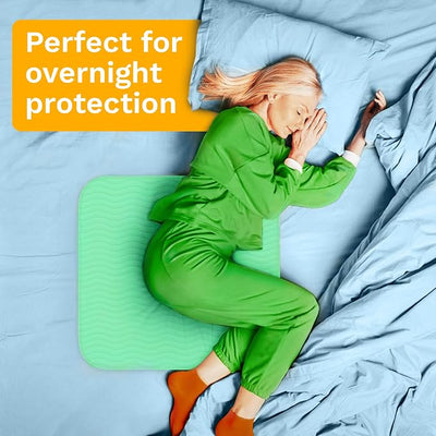 GREEN LIFESTYLE® Washable Underpads - Heavy Absorbency Reusable Bedwetting Incontinence Pads for Kids, Adults, Elderly, and Pets - Toddler Mattress Pads for Bed, Sofa, Couch, Floor (Pack of 6 - 34x36)