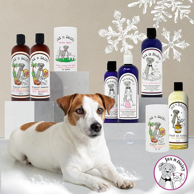 Jax N Daisy Dog Shampoo & Lotion Itch Relief for Dogs | Gentle, Soothing Care for Sensitive & Dry Skin | Eliminates Odors, Soothes Flea Bites & Itchy Skin | Friendly for Puppies | 16 Oz Each