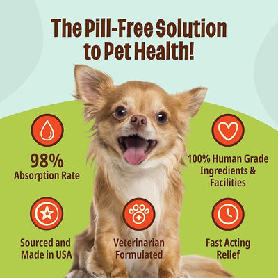 Licks Zen Calming Aid - Fast-Acting Stress & Behavior Support - for Small Breed Dogs & Cats - L-Theanine, Chamomile, Ashwagandha & Tryptohan - Pill-Free Gel Packets - 30 Packets
