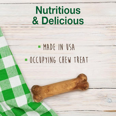 Nylabone Healthy Edibles Natural Puppy Chews Long Lasting Treats for Puppies, Lamb & Apple Dog Treats, X-Small/Petite (4 Count)