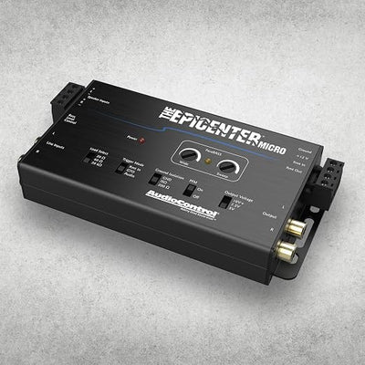 AudioControl The EPICENTER Micro Bass Restoration Processor & Line Output Converter, Compact Car Audio Bass Booster Enhancer, Line Level & Speaker Level Inputs, Includes Dash Mount Remote Control Knob