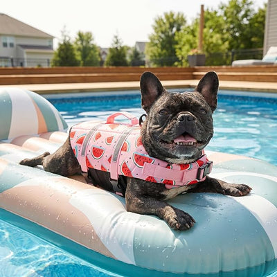 Doglay Dog Life Jacket, Dog Life Vest for Swimming Boating, Adjustable Puppy Life Jacket with Reflective Stripes, Superior Buoyancy Pet Swimming Vest for Small Medium and Large Dogs