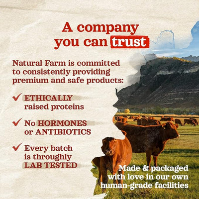 Natural Farm Odor-Free Braided Bully Sticks (6 Inch, 10 Pack) - 100% Grass-Fed Beef, Grain-Free, Low Fat & Fully Digestible Dental Treats - Safest Long Lasting Pizzle Chews to Keep Your Dog Busy