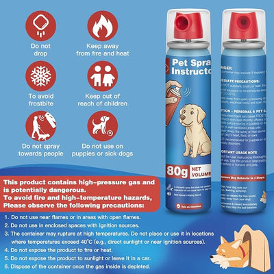 Corrector Spray Dog Trainer - 80ml Professional Dog Corrector Spray for Stops Barking, Jumping, Aggression & Unwanted Behaviors, Safe, Humane & Effective