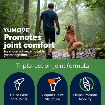YuMOVE Advanced Vet Strength Hip & Joint Supplement for Dogs - ActivEase Green Lipped Mussel, Glucosamine, Hyaluronic Acid & Omega 3 for Serious Mobility Support (45ct Chews, Advanced Strength)