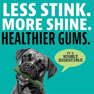 Dinovite Dental Chews for Dogs, Triple Action Dental Dog Treats for Small Breeds, Clinically Proven to Prevent Plaque & Tartar While Freshening Breath, Fresh Mint Flavor, Made in USA, 30 Count