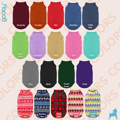 Gooby - Stretch Fleece Vest, Pullover Fleece Vest Jacket Sweater for Dogs, Steel Blue, Small