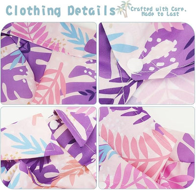 Hawaiian Dog Shirt – Lightweight and Breathable Summer T-Shirt with Tropical Prints, Fun Beach Outfit for Small, Medium, and Large Dogs, Perfect for Hot Days and Outdoor Vacation.Palm Leaves 4XL