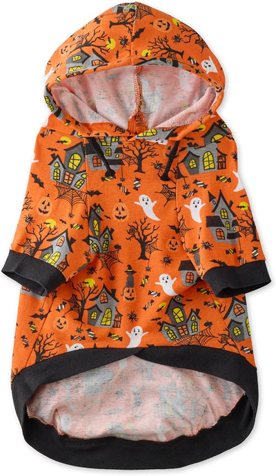 Pet Passion Rocky – The Original Lightweight Hooded Tee 100% Organic Cotton Dog Hoodie Pet Coat Sweater for All Sized Dogs, Spooky, Large (40-60 lbs)