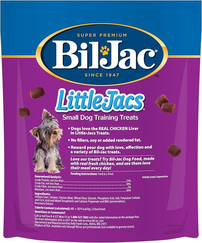 Bil-Jac Little-Jacs Small Dog Training Treats | Soft Chicken Liver Recipe | 10 oz