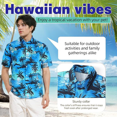 Dog Shirts Hawaii Dog Clothes for Small Medium Large Dogs Owner and Pet Shirts are Sold Separately