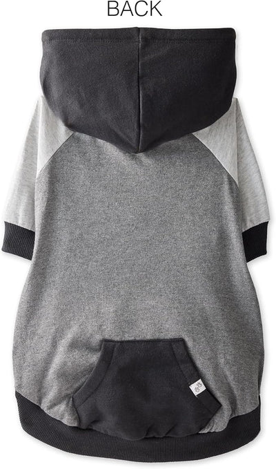 Pet Passion Rocky – The Original Lightweight Hooded Tee 100% Organic Cotton Dog Hoodie Pet Coat Sweater for All Sized Dogs, Black Color Block, Small (10-25 lbs)
