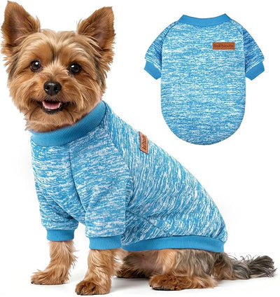 1 Pack Dog Sweaters for Small Dogs Girl Boy Winter Fleece Clothes Warm Soft Dog Sweatshirt Outfit for Dogs Cats Pet Apparel