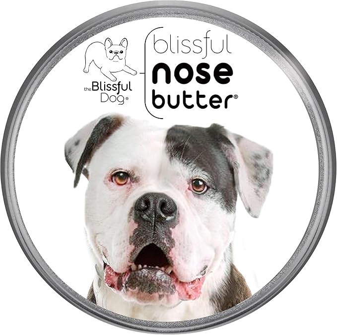 The Blissful Dog American Bulldog Nose Butter, Versatile Dog Nose Balm for Dry Nose, Handcrafted Nose Moisturizer, Easy-to-Apply Dog Essentials, Unscented, 2 oz.
