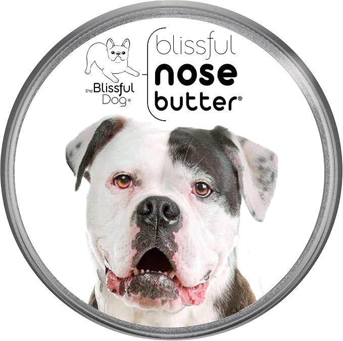 The Blissful Dog American Bulldog Nose Butter, Versatile Dog Nose Balm for Dry Nose, Handcrafted Nose Moisturizer, Easy-to-Apply Dog Essentials, Unscented, 1 oz.