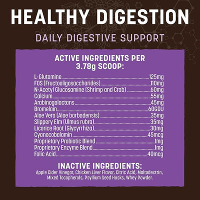Earth Animal Apothecary Powder Supplement - Healthy Digestion Nutritional Powder for Dogs & Cats - 8 oz