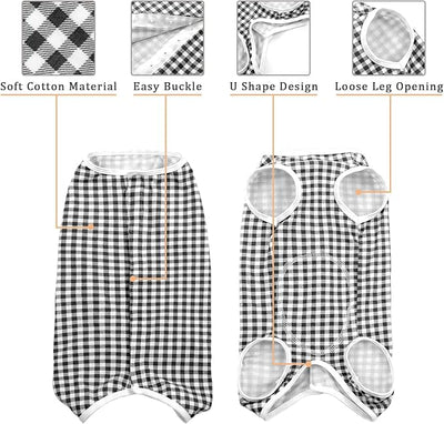 Kuoser Surgical Recovery Suit for Dogs Cats, Pet T-Shirt After Surgery Wear for Dogs, Dog Professional Recovery Suit Comfortable E Collar Alternative, Prevent Licking Onesies Pet Surgery Recovery Suit