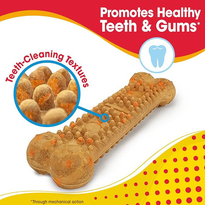 Nylabone Nubz Flavor Bursts Natural Dog Chew Treats for Small Dogs, Long Lasting Chew Bones Made in the USA, Grain-Free Dog Treats, Bacon & Cheese Flavor, for Dogs Over 30 lbs. (7 Count)