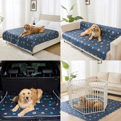 Aitmexcn Washable Puppy Dog Pee Pad, 2PCS 100% Waterproof Whelping Training Mat for Puppy/Senior Dog, Fast Drying Reusable Puppy Pads for Indoor, Outdoor and Car Travel- 48'' x 65''